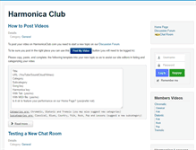 Tablet Screenshot of harmonicaclub.com